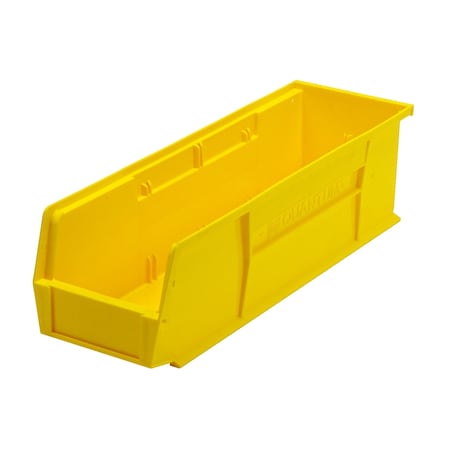 Quantum Storage Systems Hang & Stack Storage Bin, Polypropylene, Yellow, 5 in H, 5-1/2 in W, 18 in L QUS238YL